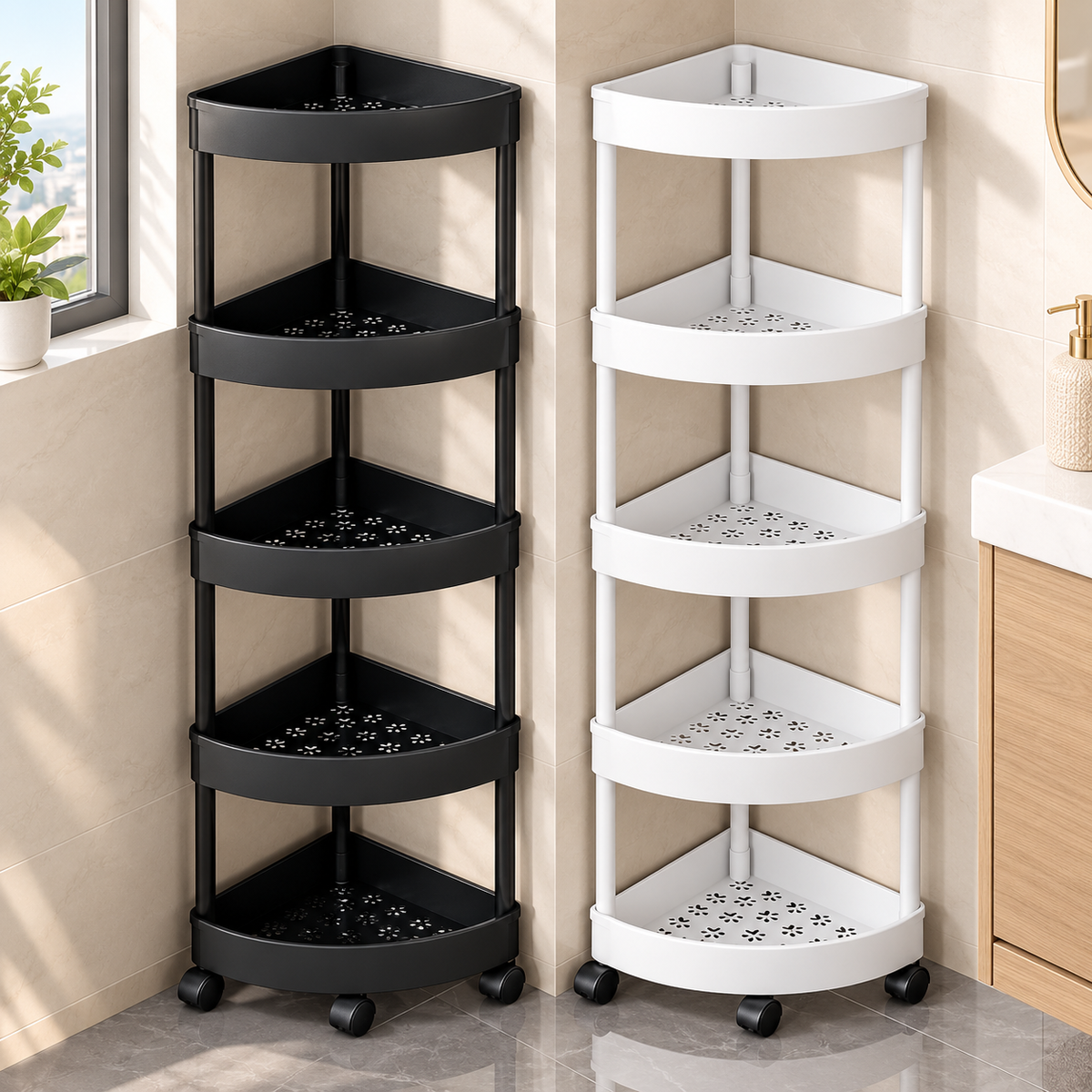 Étagère d'Angle SPIRA – 5 Niveaux Rotative