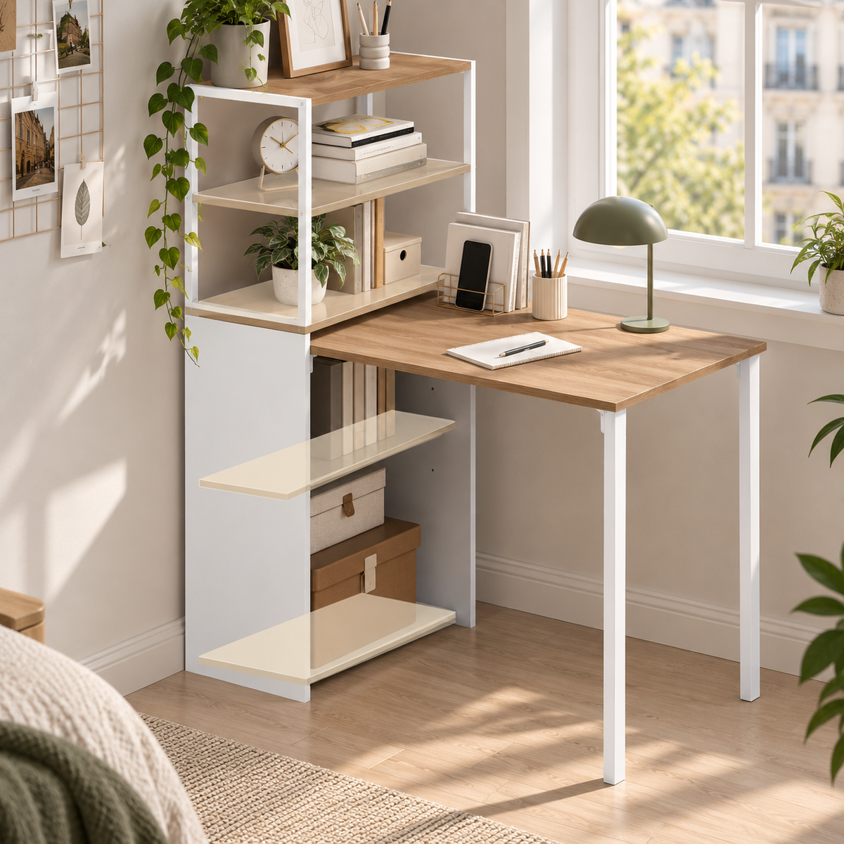 Bureau Compact OSLO – Rangement 4 Niveaux